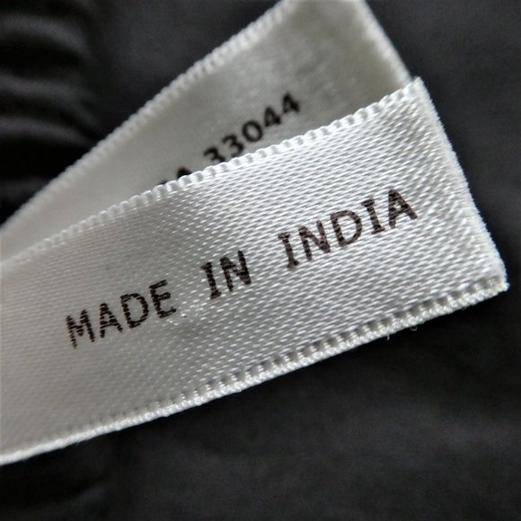 Roper Cami Dress Floral Embroidery Pintuck Front Sheath Black India M - Picture 8 of 9